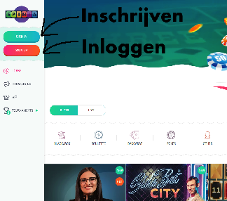 inloggen en registreren bij Oranje Casino