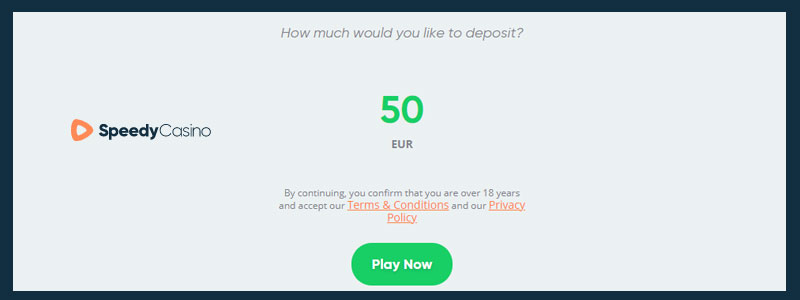Speedy Casino snel storten