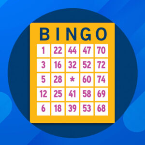 An illustration of a bingo card with numbers