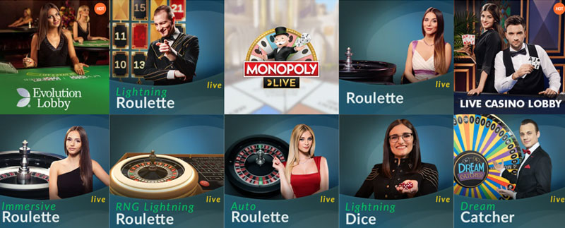 Spinia Casino Live Casino