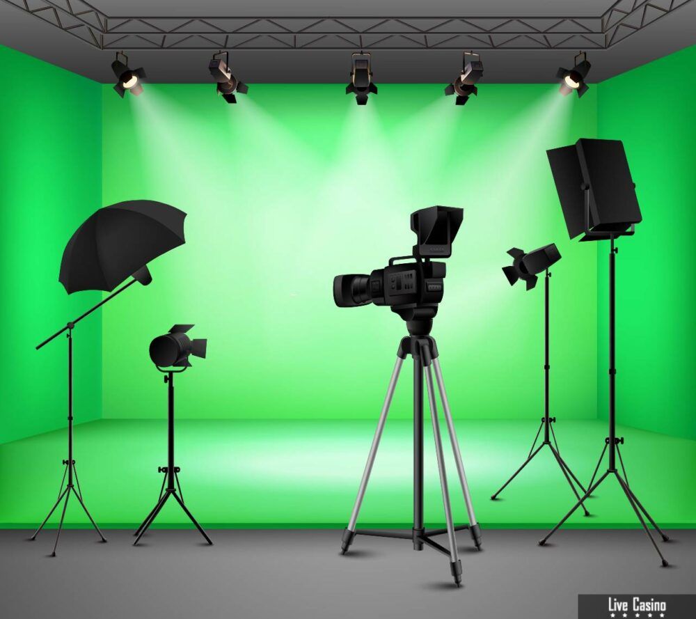 Lights cameras green screen Freepik