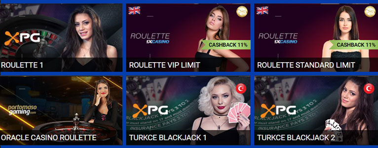 1xBet live casino