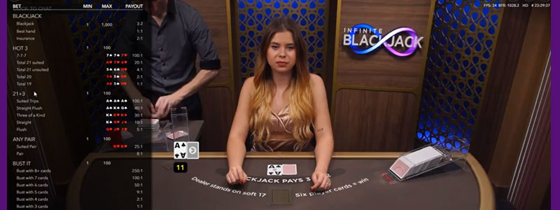 Beste live spellen Infinite Blackjack