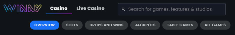 Winny Casino spellen
