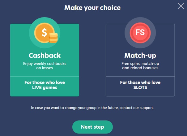 Cashback of Welkomstbonus bij Live.casino