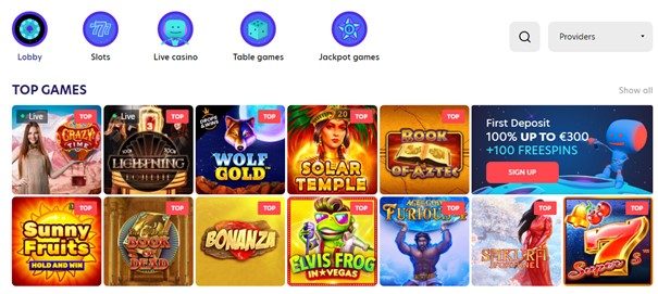Evospin Casino Slots Screenshot
