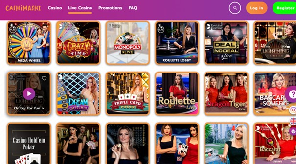 Cashimashi live casino
