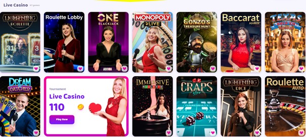 live casino games on 7signs