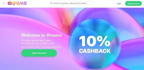 Dreamz homepage