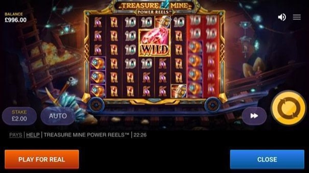 Treasure mine slot screenshot