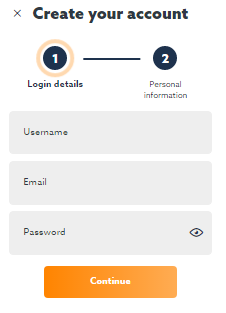 Account Creation Screenshot