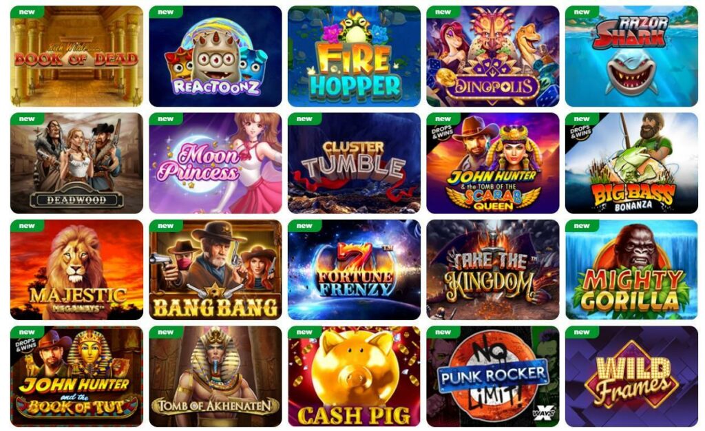 Other games available on bluvegas