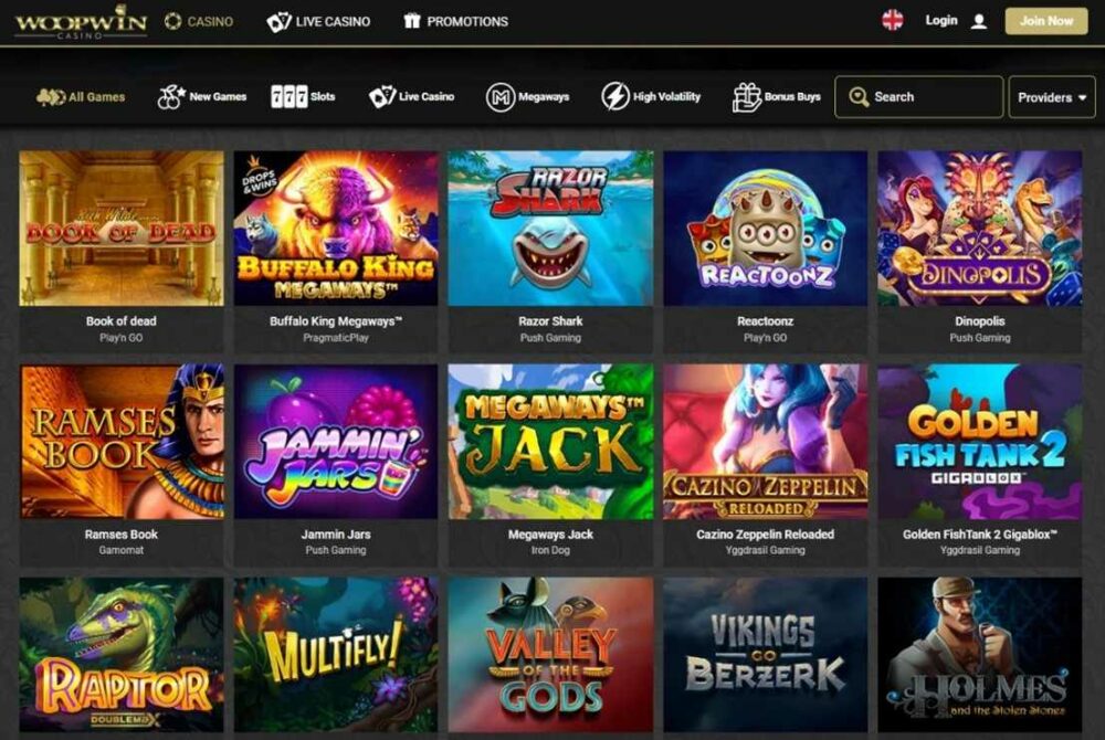 Woopwin Casino Spelaanbod
